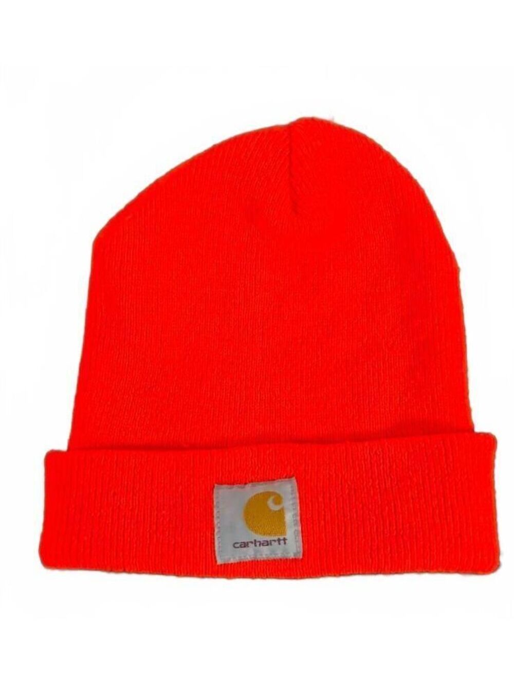 Carhartt A18 Orange Knit Beanie Made in Canada One Size